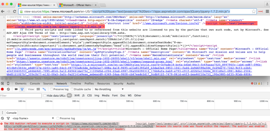 XSS filtering on the web browser